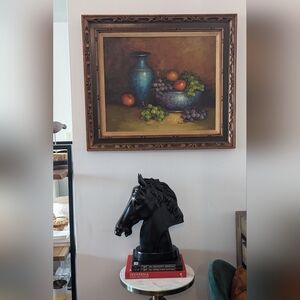 Large Antique Original oil painting signed by Robert